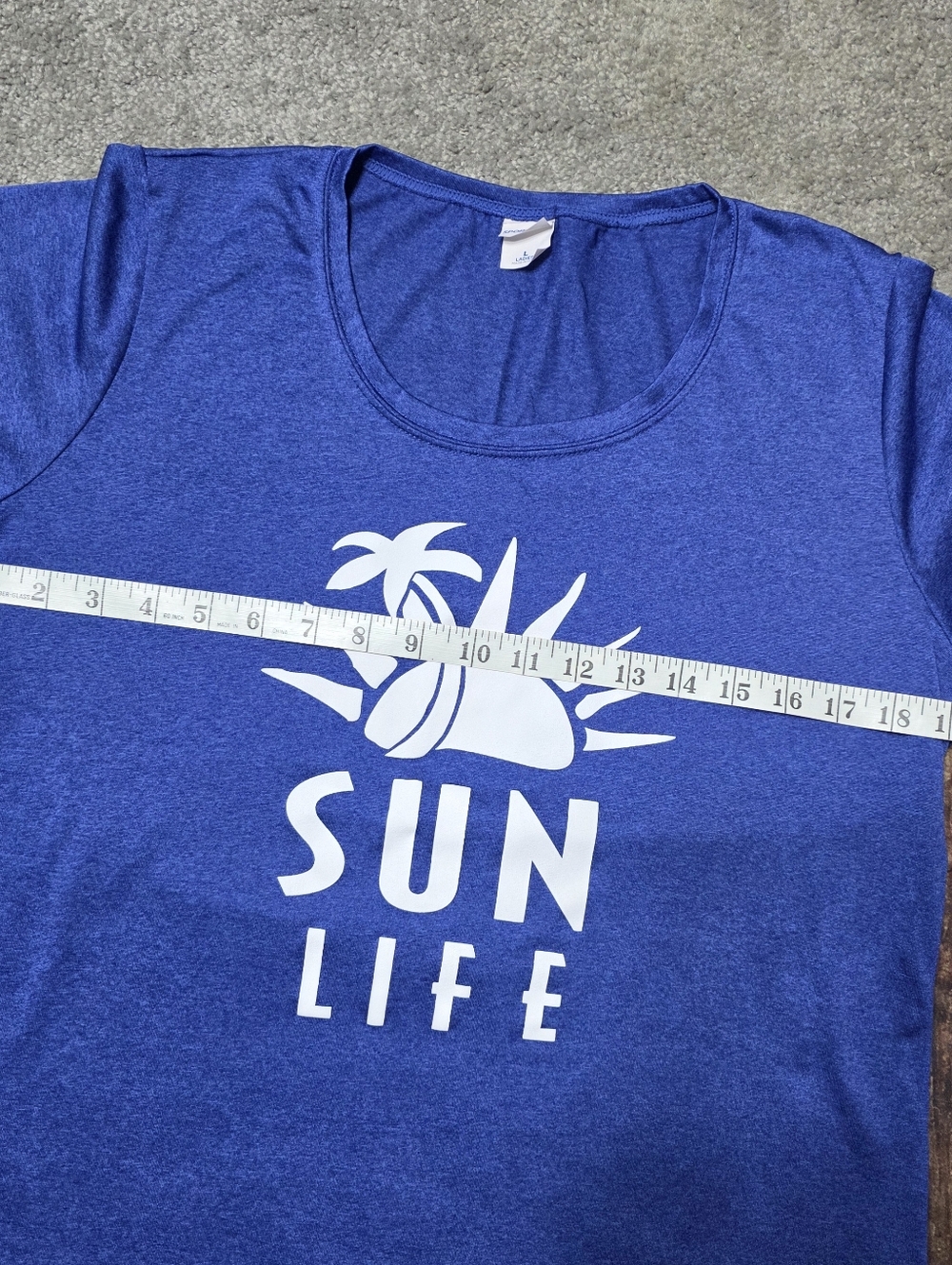 Sun Life Graphic Sport T-Shirt Blue Sport Tek Size Large - Picture 4 of 7